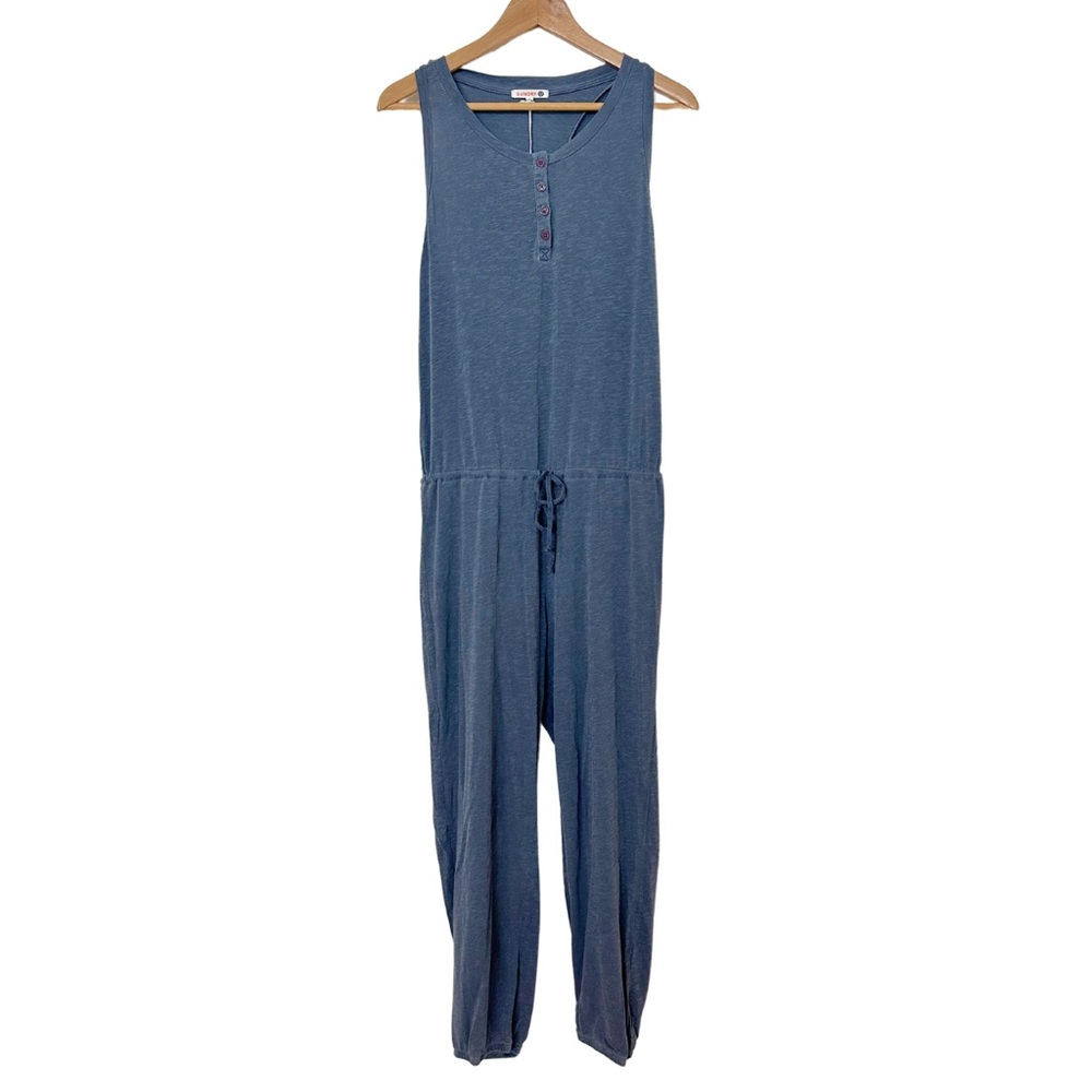 Sundry Sleeveless Racerback Blue Jumpsuit